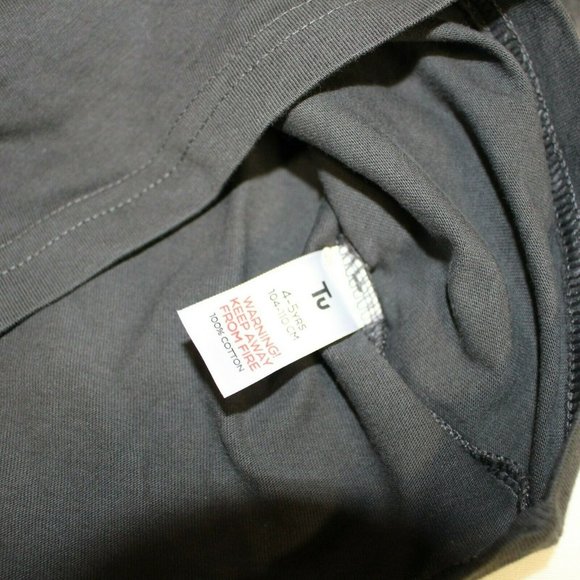 2 TU Kids Long Sleeve T-Shirts Navy Striped and Bl - Picture 4 of 12